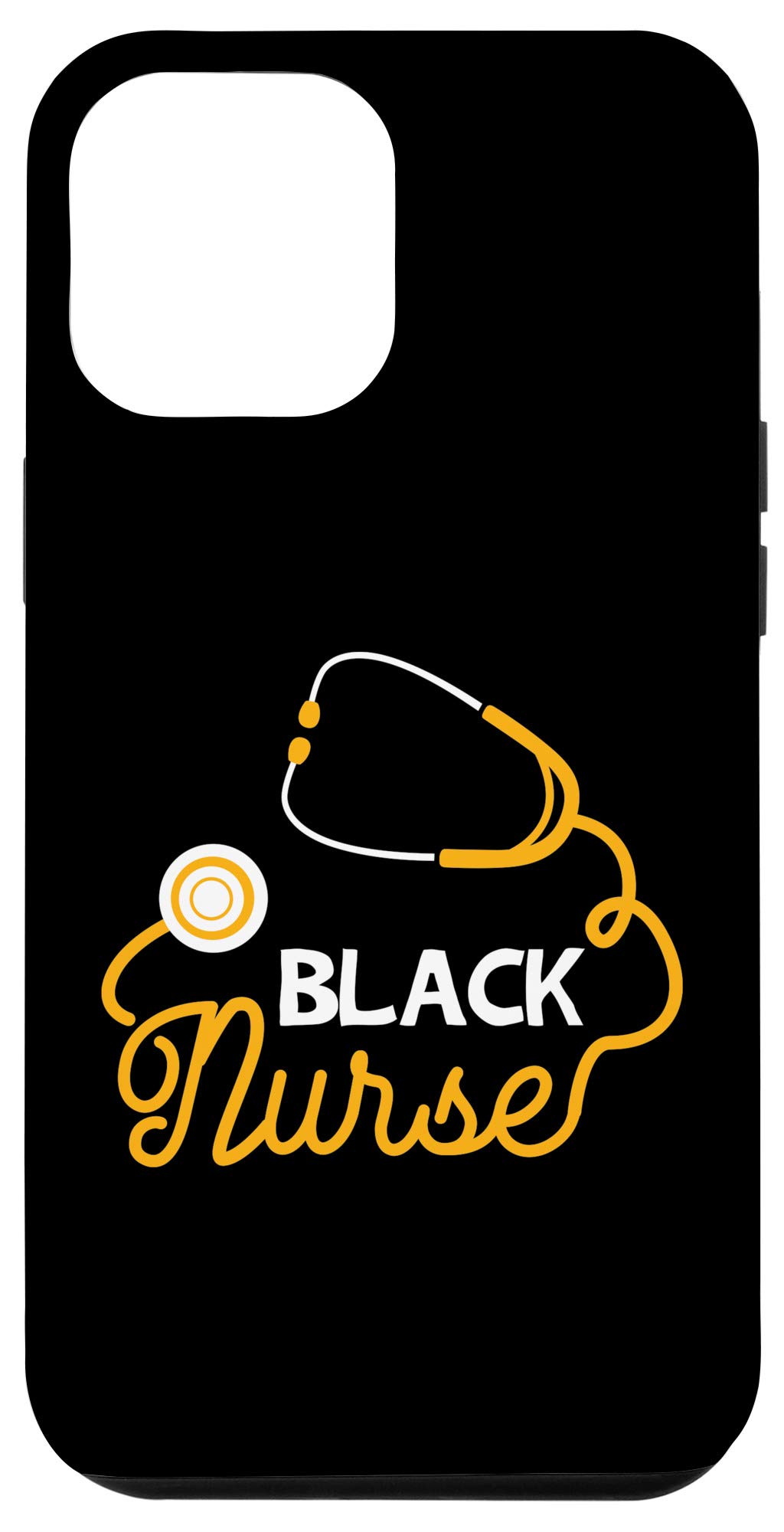 iPhone 12 Pro Max Case - Black Stethoscope Design for Nurses & Medical Professionals - Perfect Gift for Black History Month & Healthcare Workers