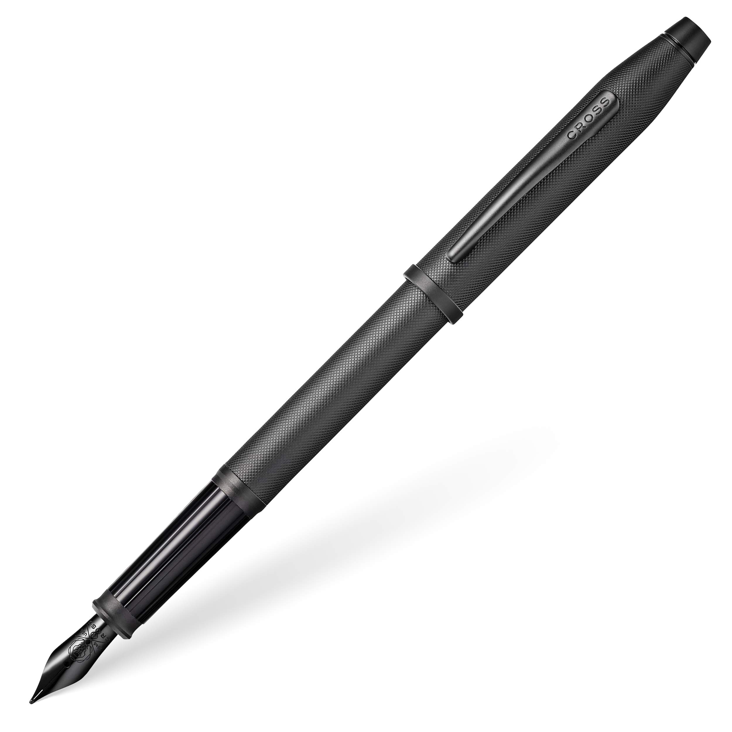 Cross Century II Refillable Fountain Pen with Medium Nib - Premium Black Micro-Knurl Design | Luxury Writing Instrument for Professionals, Gift Box Included | Perfect for Business Signatures, Journaling & Calligraphy