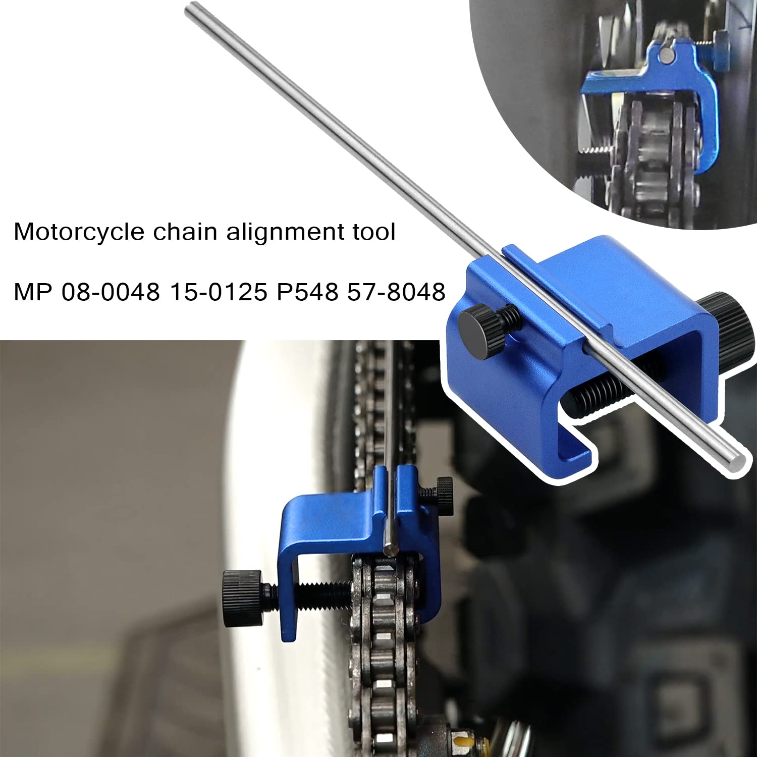 Motorcycle & ATV Chain Alignment Tool - Quick & Accurate Alignment Kit for Dirt Bikes, ATVs, UTVs - Perfect for Off-Road Maintenance & Performance Tuning