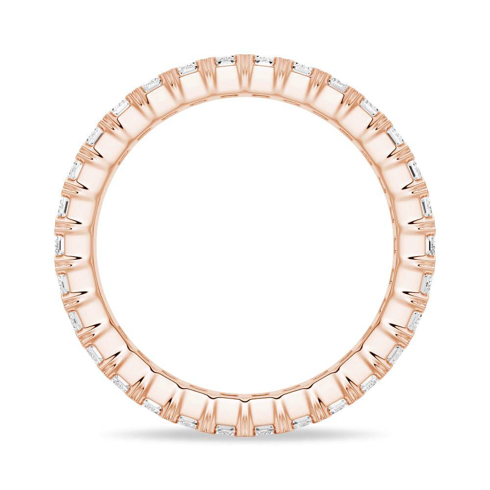4.6 Carat Emerald Cut Moissanite Eternity Ring for Women - Wedding, Engagement, Anniversary Jewelry Gift - Durable & Sparkling Lab-Created Gemstone Band for Everyday Wear or Special Occasions