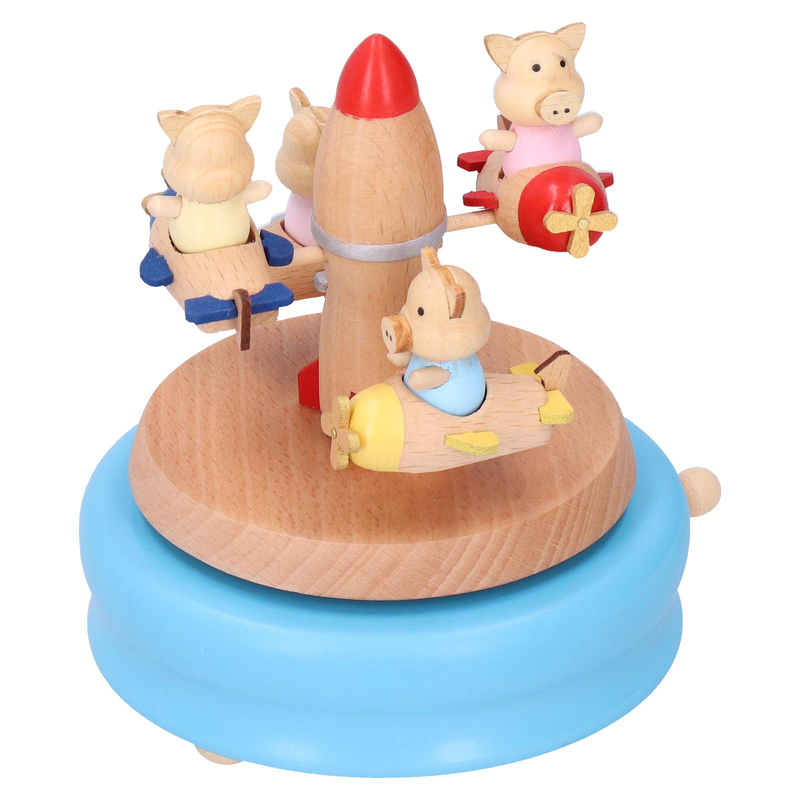 FASJ Wooden Music Box - Rotating Castle in The Sky Musical Gift for Birthday, Christmas & Home Decor | Perfect for Bedroom, Nursery & Wedding Favors