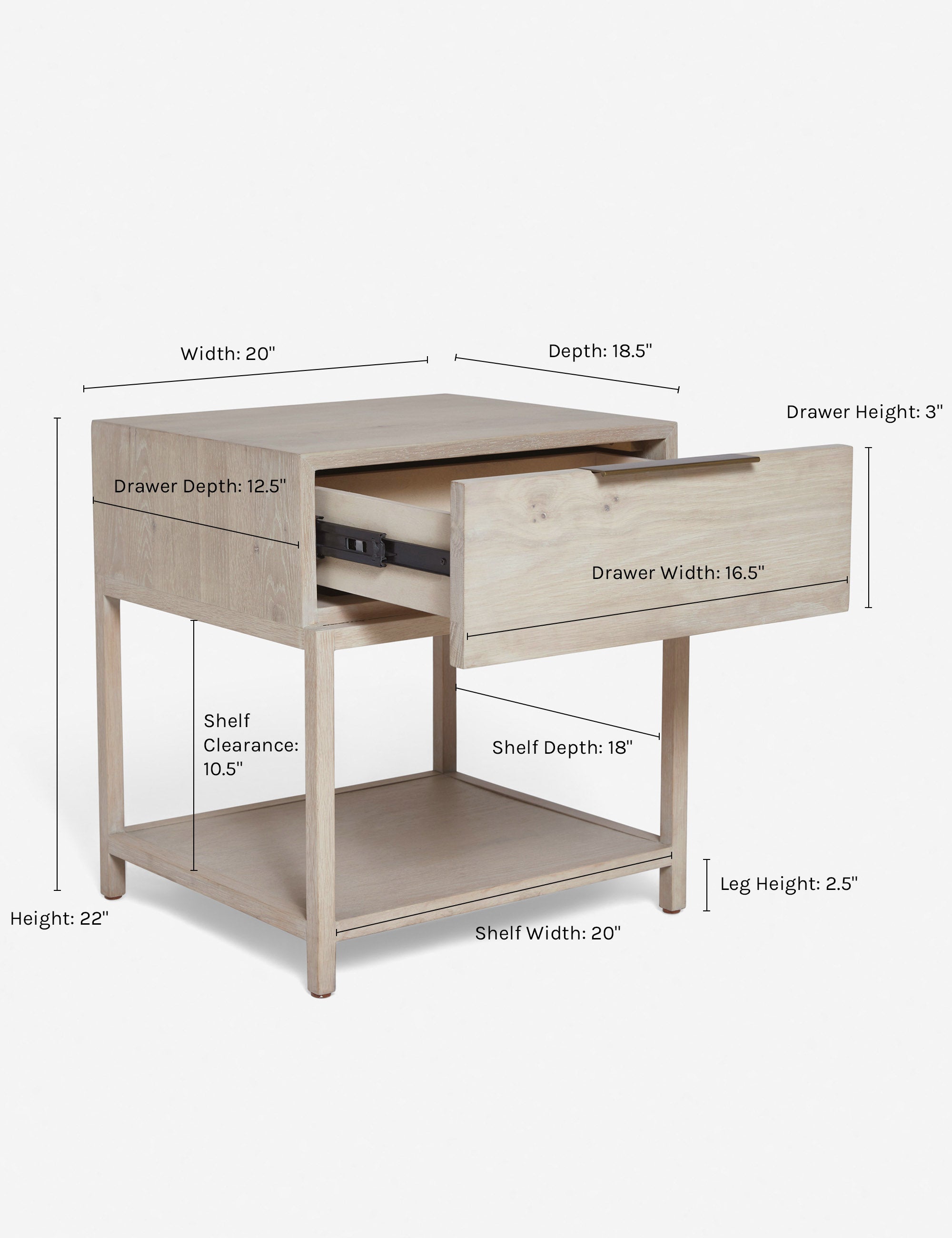Modern Dana Nightstand with Drawer - Wooden Bedside Table for Bedroom, Living Room & Office - Compact Storage Solution for Small Spaces