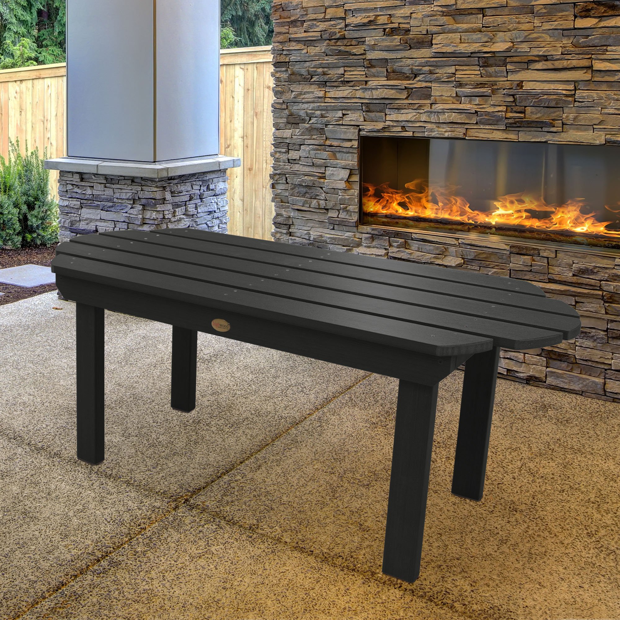 Highwood Classic Westport Coffee Table - Modern Black Wooden Living Room Table for Home Decor, Sofa & Lounge Furniture - Perfect for Family Gatherings & Relaxation