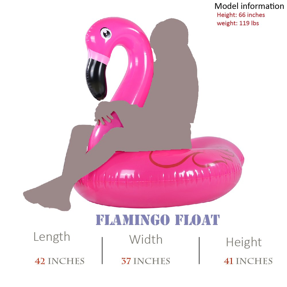 **Best 2-Pack Inflatable Flamingo Pool Floats with Handle – 42