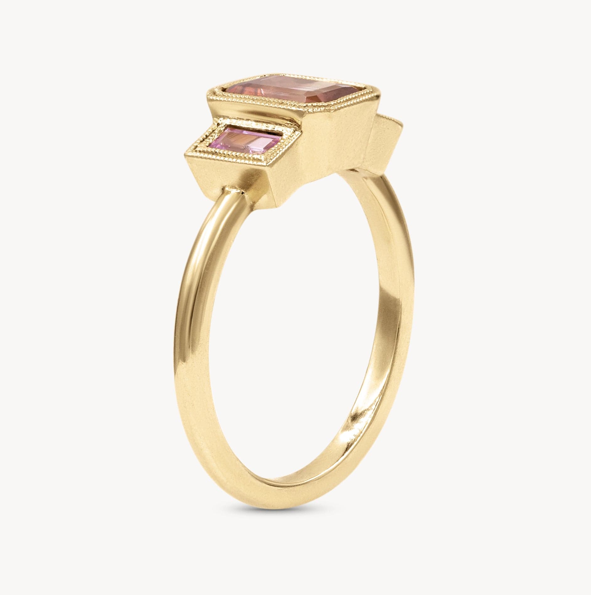 Exquisite Charlotte Bicolor Tourmaline & Sapphire Ring - Unique Handcrafted Jewelry for Women - Perfect for Weddings, Anniversaries & Special Occasions