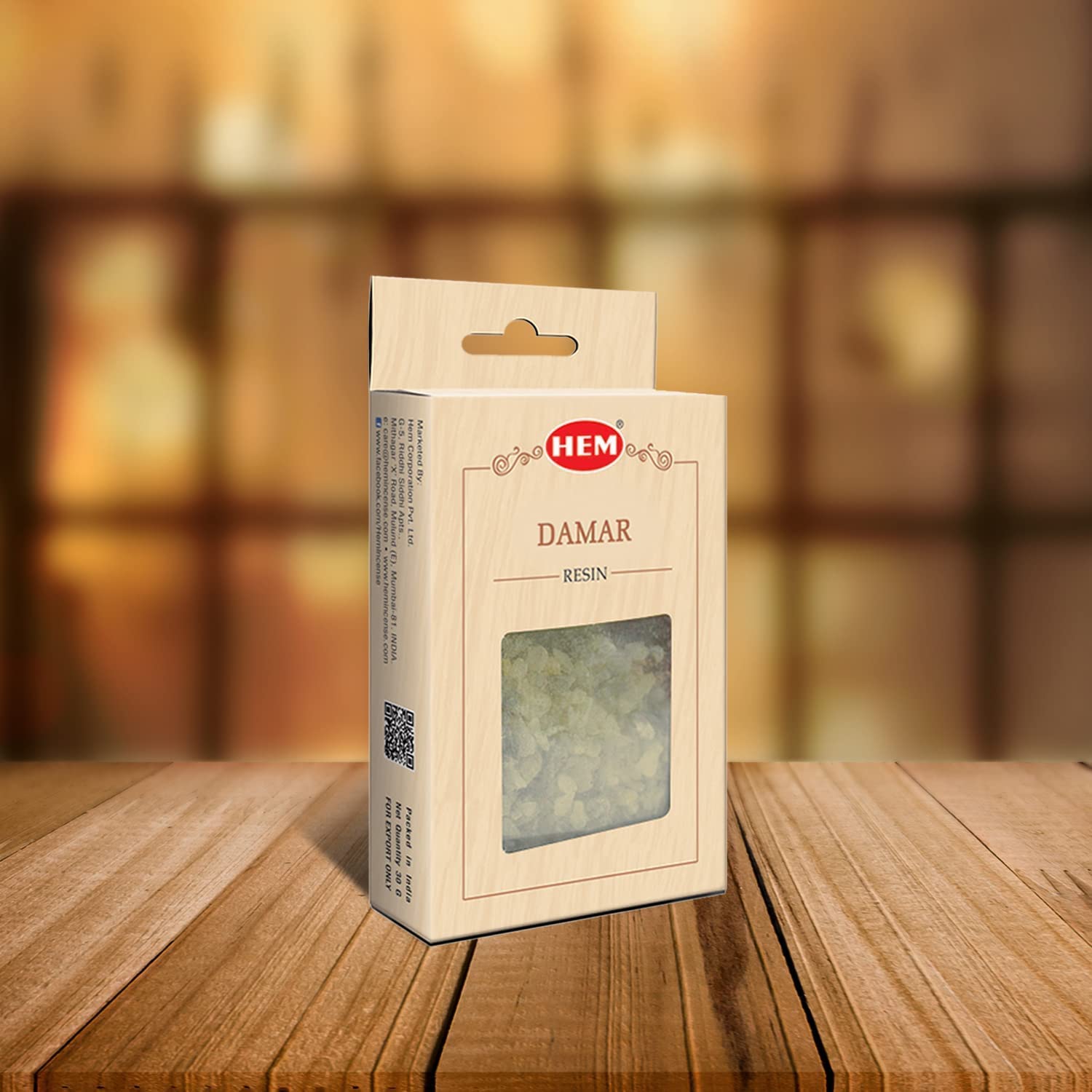 Premium HEM Damar Incense Resin for Charcoal Burning - 100% Natural Aromatherapy Resin with Long-Lasting Fragrance | Air Purifier & Relaxation Aid | Perfect for Meditation, Yoga, Home Spa & Gift Giving (30g)