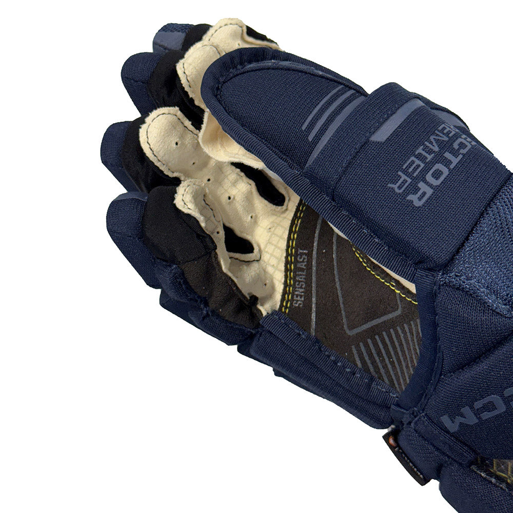 CCM Tacks Vector Premier 2024 Junior Ice Hockey Gloves - Youth Protective Gear for Ice Skating & Hockey Training - Perfect for Rink Practice & Games