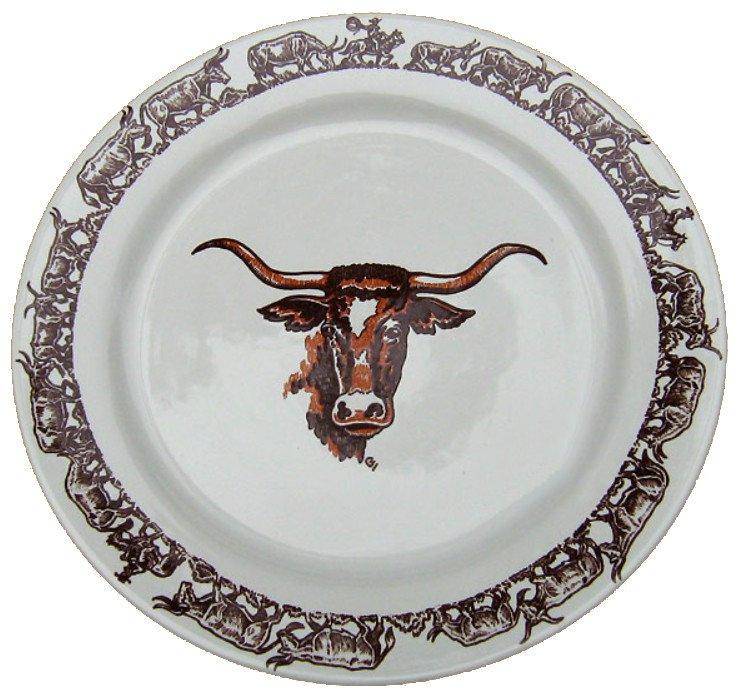 Premium Longhorn China Dinner Plate Set - Elegant Porcelain Plates for Formal Dining, Family Gatherings & Special Occasions