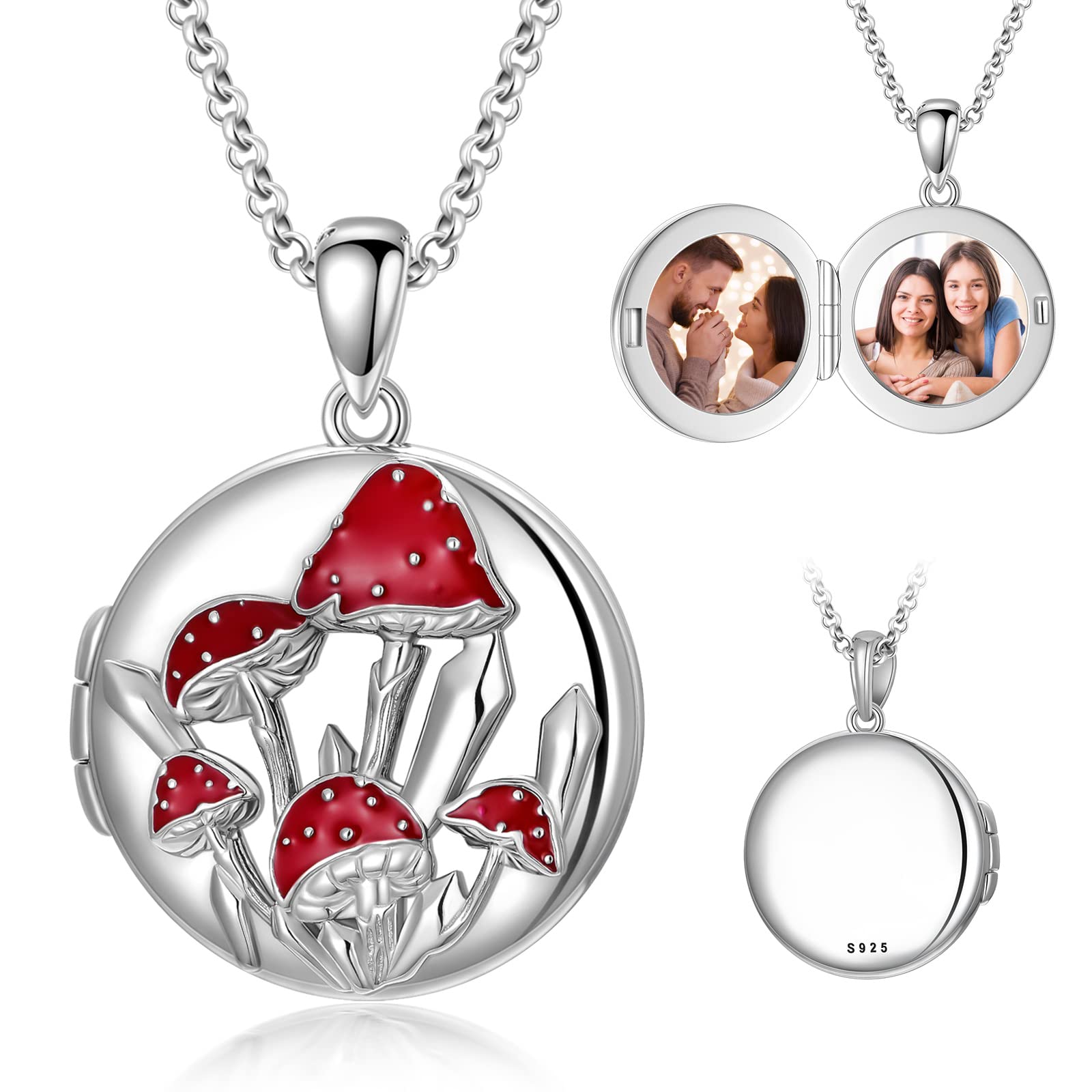 Personalized Sterling Silver Photo Locket Necklace - Engravable Keepsake Jewelry for Women, Anniversary & Birthday Gifts | Wear Close to Your Heart for Weddings, Mother's Day & Special Occasions