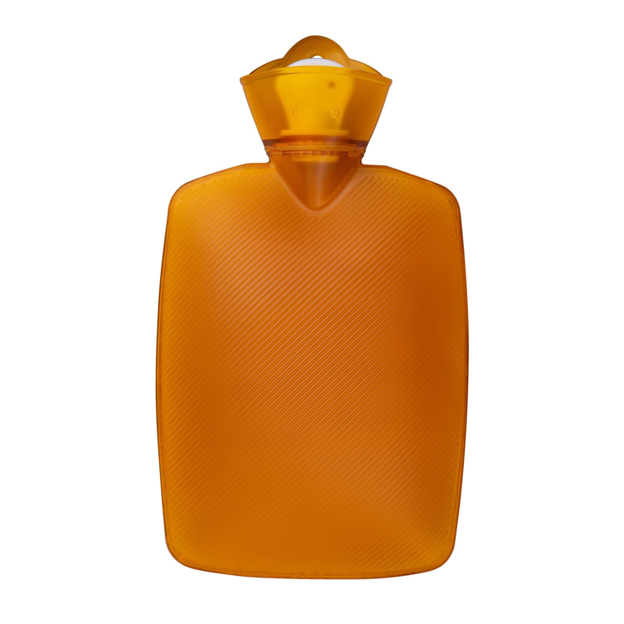 1.8L Classic Plant-Based Orange Hot Water Bottle (Rubber-Free) - Perfect for Pain Relief, Warmth & Comfort at Home, Office or Travel