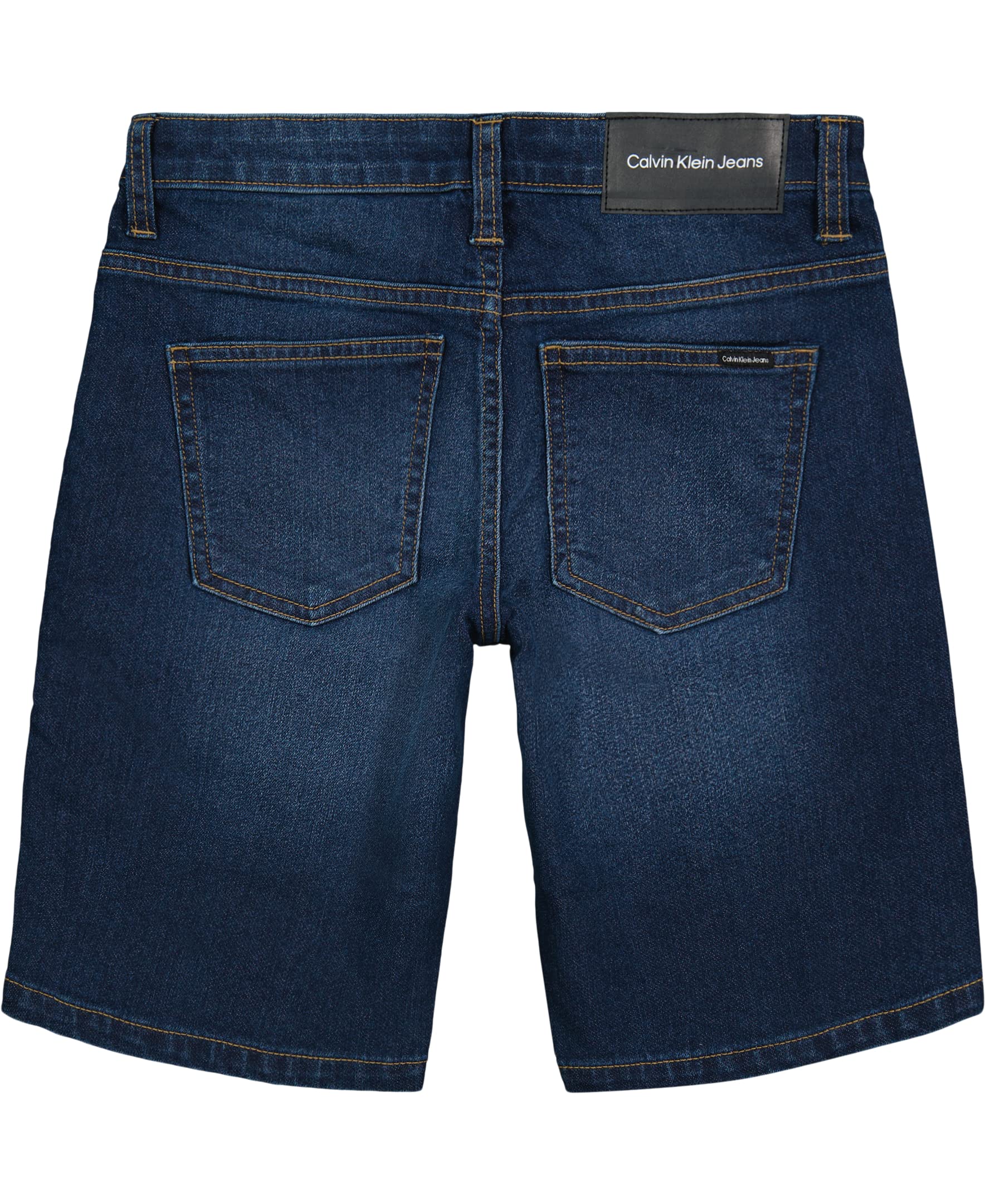 Calvin Klein Boys' Relaxed Fit Denim Shorts - 5-Pocket Style with Zipper Fly & Button Closure - Casual Summer Wear for Kids, Playdates & Outdoor Activities