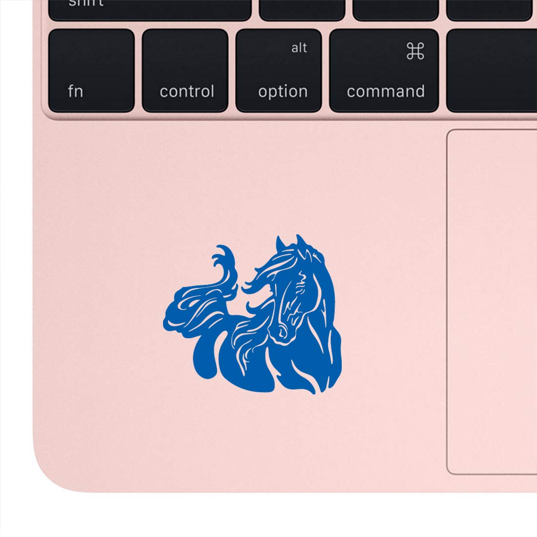 Premium Waterproof Vinyl Decal Stickers (Set of 2) - Azure Blue Horse Design for Laptop, Phone, Helmet, Car Window, Bumper, Mug, Cup, Door & Wall Decoration | Durable, Weatherproof Stickers for Personalizing Your Devices and Home Decor