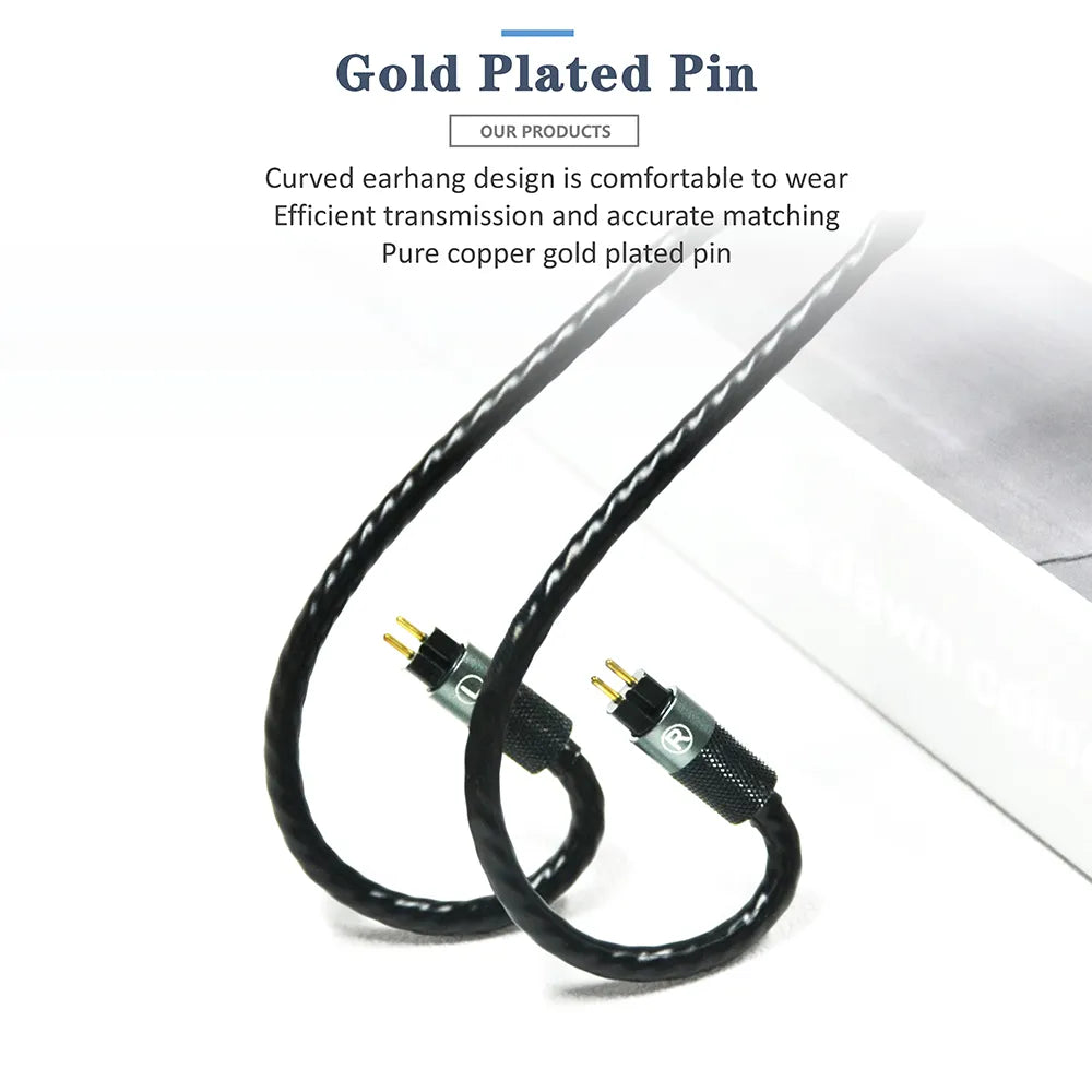 Premium GUCraftsman 6N Single Crystal Silver 0.78mm Upgrade Cable for 64Audio A12t/U12/A18 TIA, Oriolus RE2000PRO, iSINE20 - High-Fidelity Audio for Audiophiles & Studio Monitoring