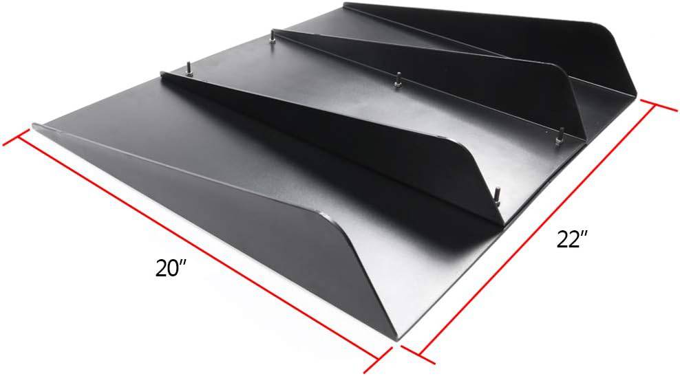 Universal Unpainted 22x20 Rear Bumper Lip Diffuser ABS Cover - Car Body Kit for Enhanced Aerodynamics & Stylish Look - Perfect for Sports Cars & Custom Builds