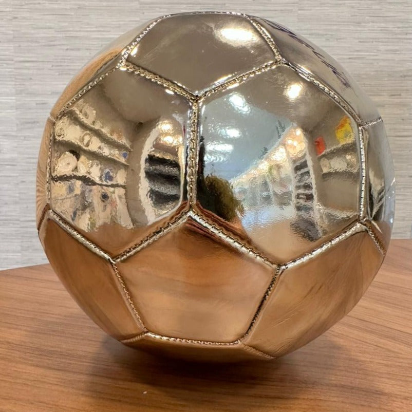 Premium Chrome Silver Soccer Ball - High-Quality Match & Training Ball for Professional & Youth Players - Perfect for Games, Practice & Gifts