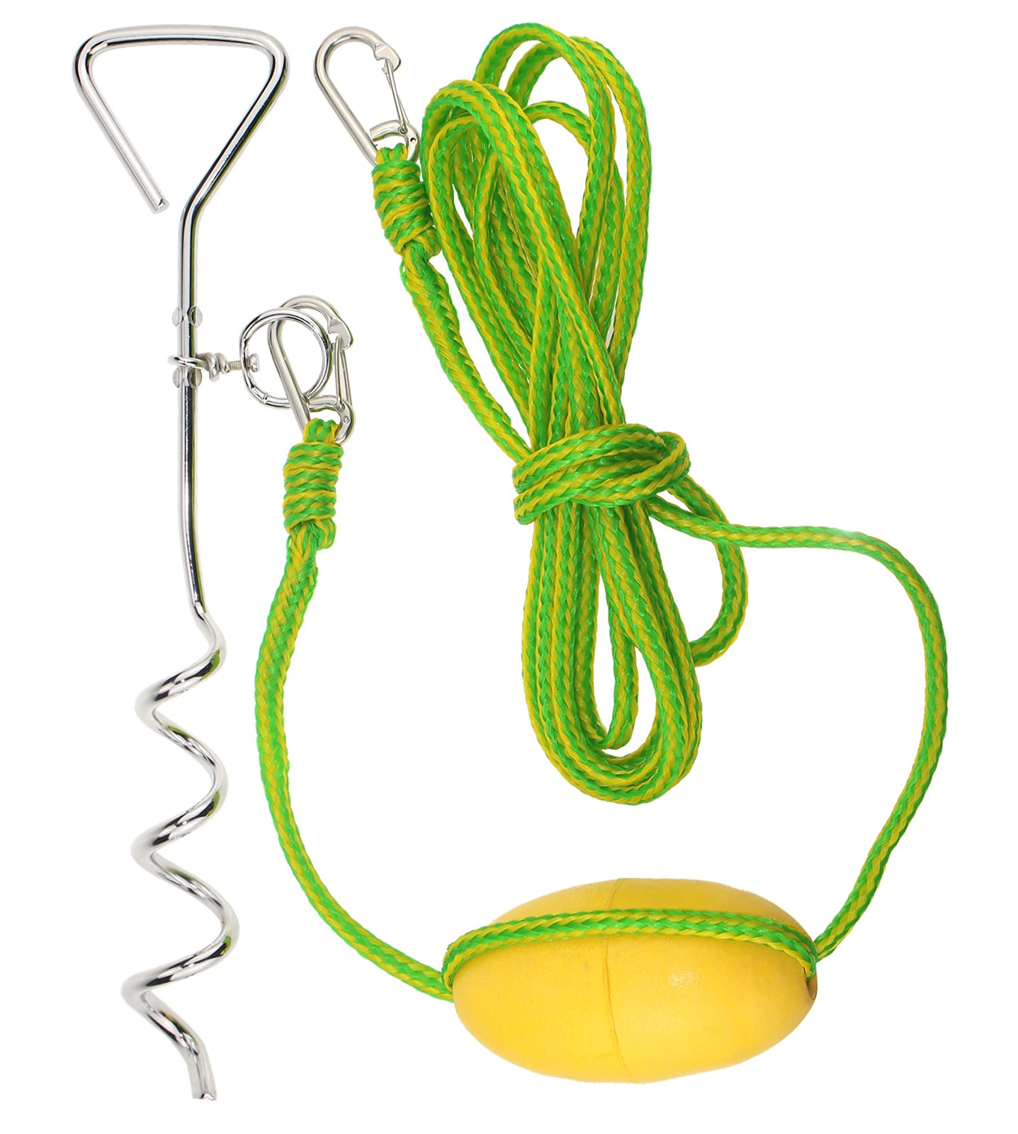 MOOCY Screw Anchor System for Small Boats, PWC, Kayaks, Canoes & Paddle Boards (SUP) - Includes 16-Foot Anchor Line, Float & Clip | Secure Mooring for Lakes, Rivers & Beach Use