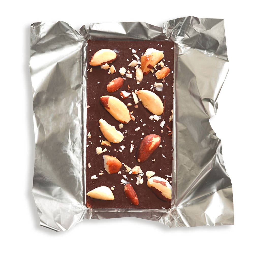 Dirty Cow Chocolate Brazillionaire - Plant Based Vegan Chocolate Bar - Healthy Dairy-Free Snack for Gifts, Parties & Desserts