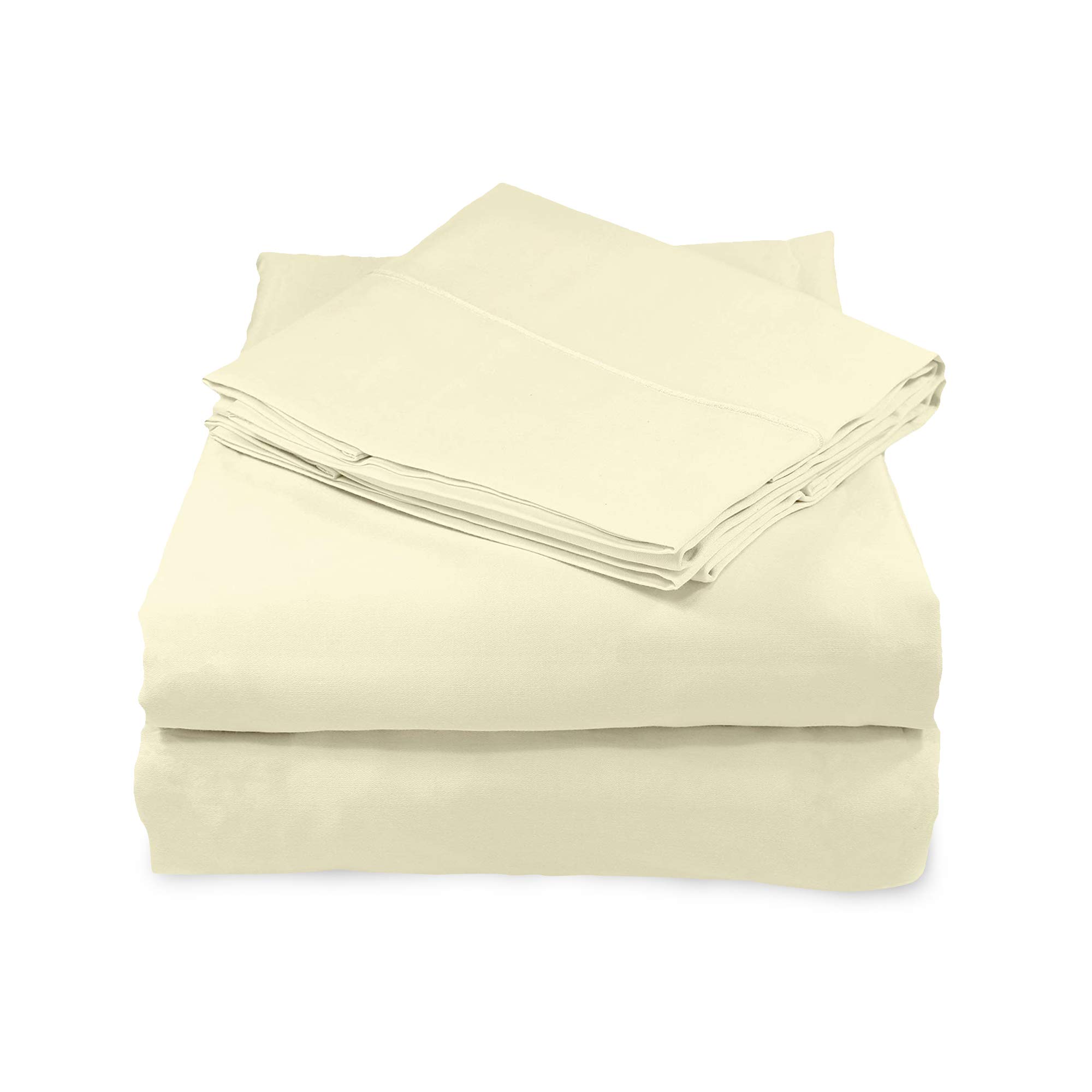 Whisper Organics 100% Organic Cotton Sheets Set - 300 Thread Count Queen Size Bed Sheets - GOTS Certified Deep Pocket Premium Quality - Perfect for Eco-Friendly Home & Luxury Hotel Style Bedroom