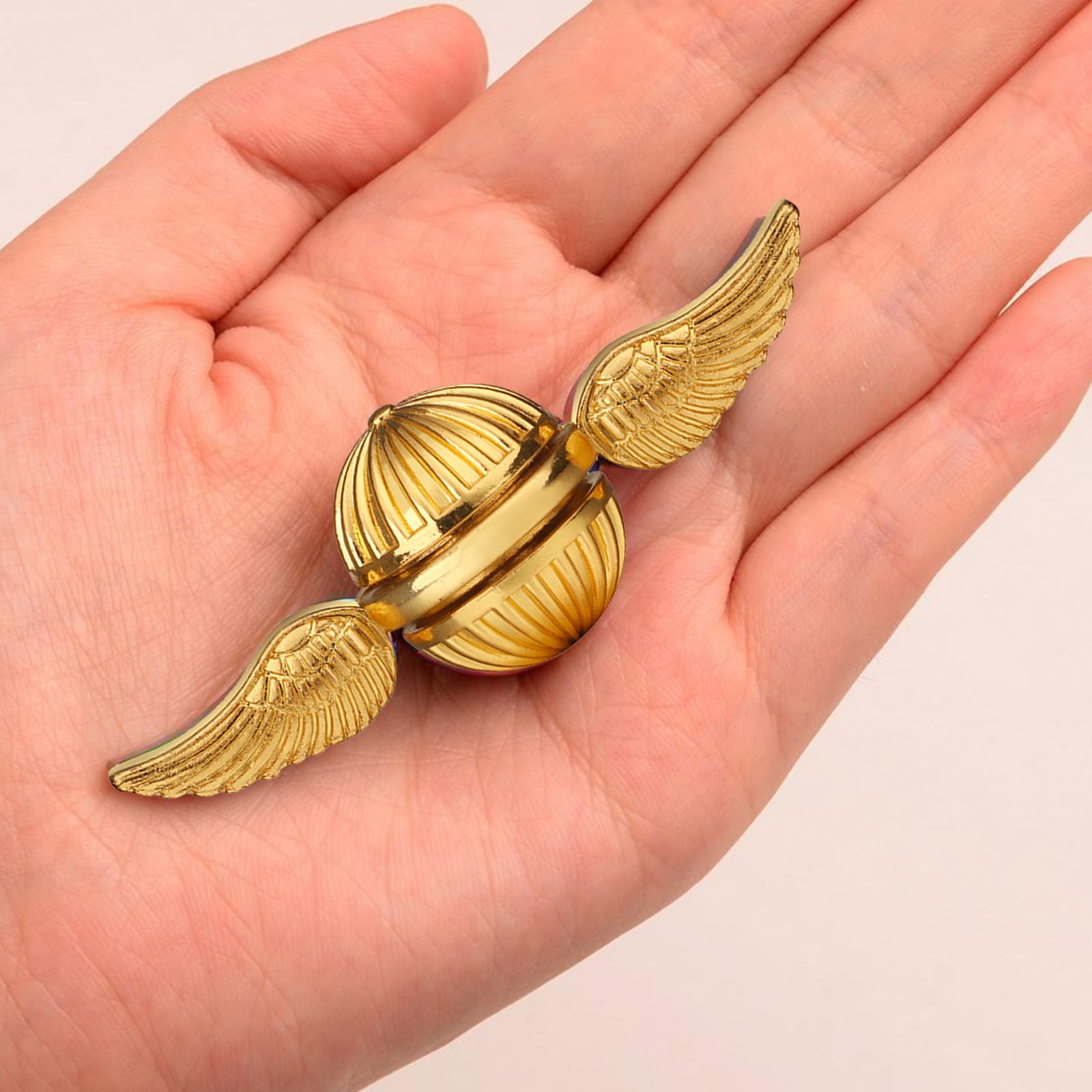 Premium Gold Fidget Spinner - Magic Orb Anxiety Relief Toy for Stress & Focus | Tri-Spinner Hand Bearing Finger Fidgets for Adults & Kids | Perfect for Office, School, Travel & ADHD Therapy