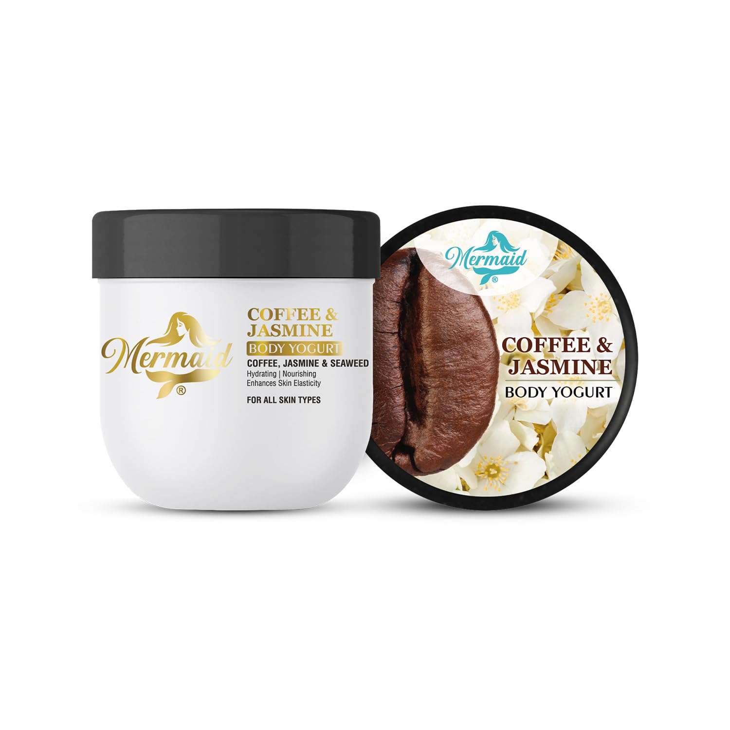Mermaid Coffee & Jasmine Seaweed Yogurt - Organic Herbal Tea Blend for Relaxation | Perfect for Stress Relief, Meditation & Wellness Rituals