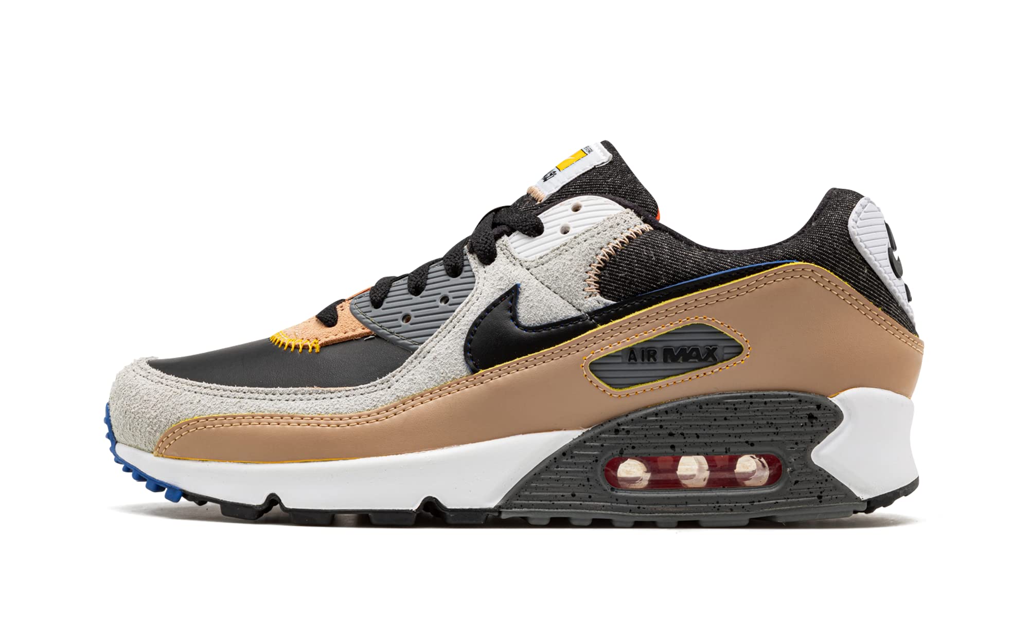 Nike Men's AIR MAX 90 SE Sneakers - Black/White (DO6108-001) - Size 9 - Running, Walking & Casual Wear Shoes for Men
