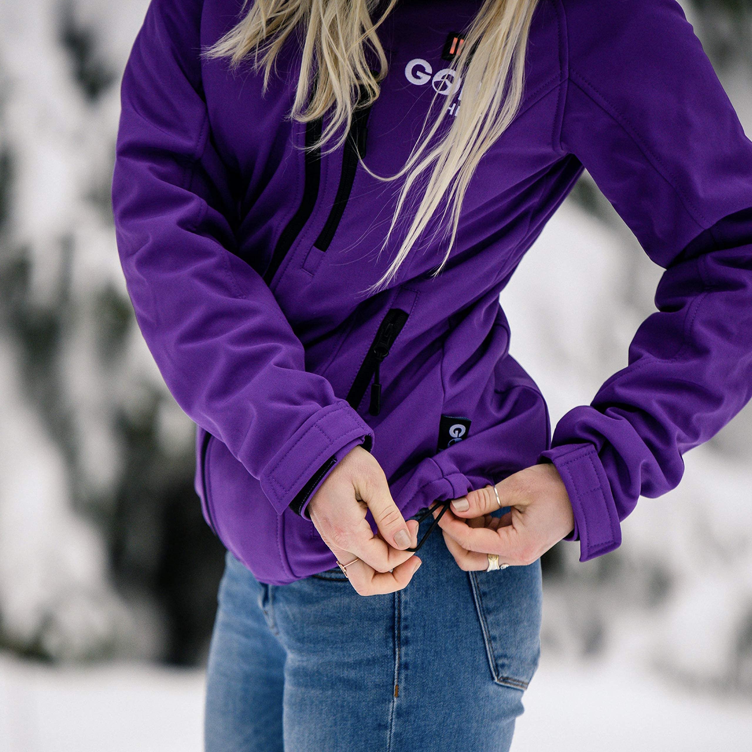 Sahara Women's Heated Jacket with 10-Hour Battery & USB Charger - Machine Washable Winter Coat for Outdoor Activities, Hiking, and Cold Weather Commuting