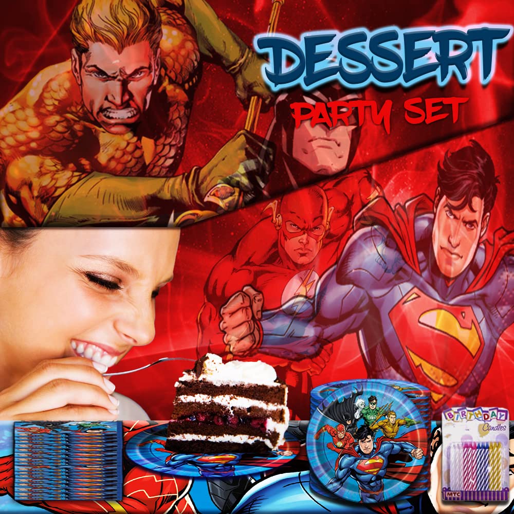 Justice League Happy Birthday Party Supplies Set - 16 Pack 7