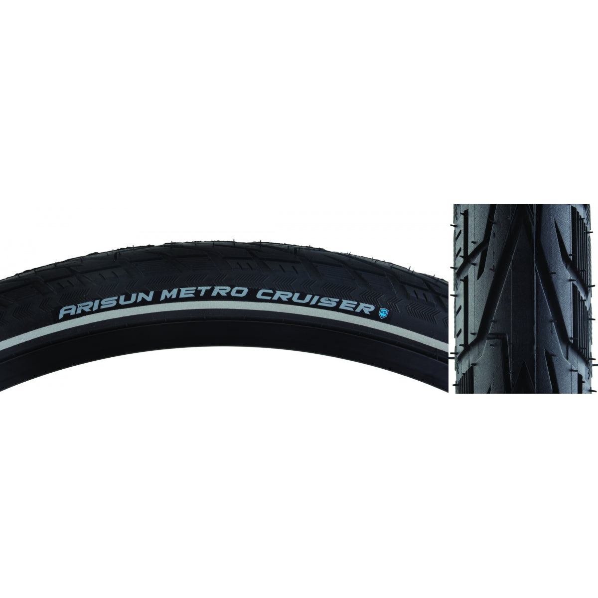 Arisun Metro Cruiser 26x1.6 Bike Tire - 75 TPI Wire Bead, Black/Black (T070119) - Perfect for Urban Commuting, Road Cycling & Hybrid Bikes