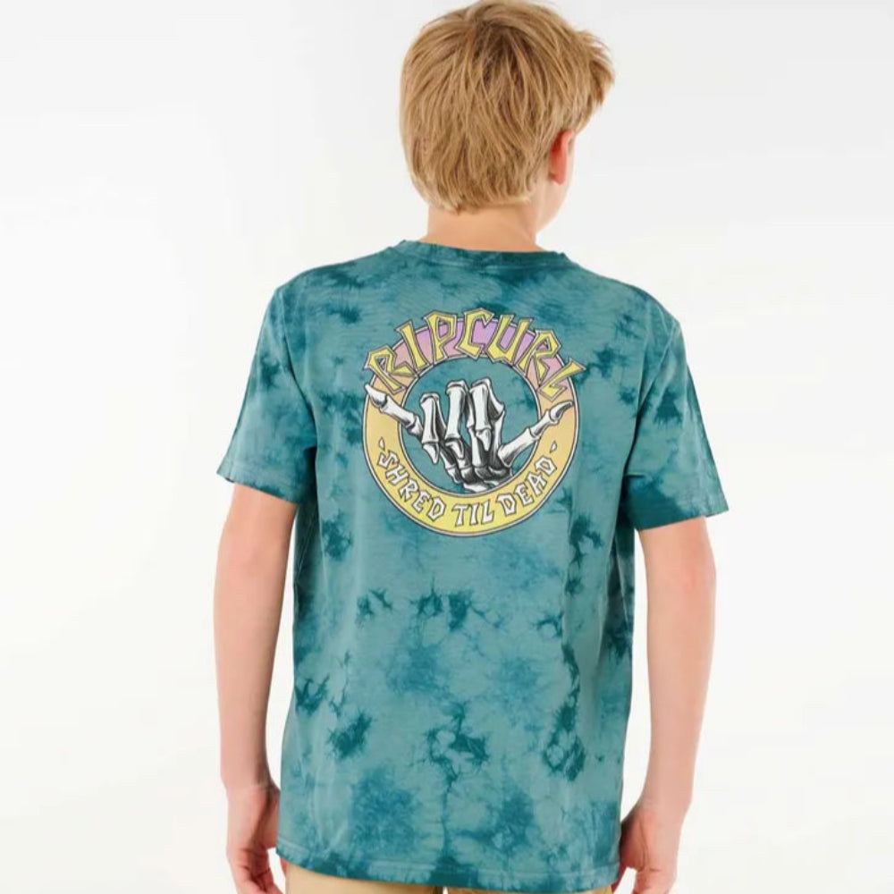 Rip Curl Boys Shred Shaka Tee - Cool Graphic T-Shirt for Surfing, Skateboarding & Beach Outfits - Trendy Casual Wear for Kids & Teens