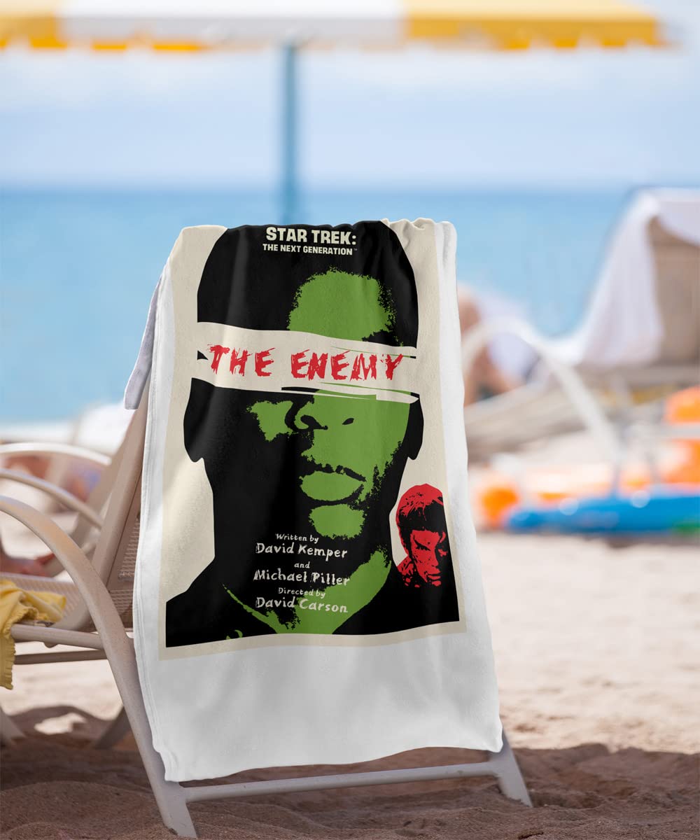 Star Trek TNG Season 3 Episode 7 Beach Towel - 30x60 Inches Large Microfiber Quick-Dry Towel for Pool, Beach & Gym - Officially Licensed Star Trek Merchandise