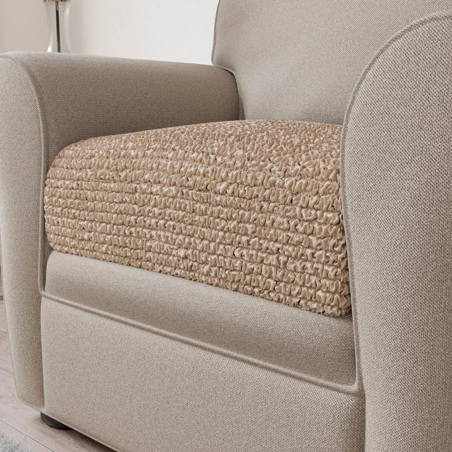Premium Microfiber Seat Cushion Cover - Soft & Durable Sofa Chair Protector - Perfect for Living Room, Office, or Car Use