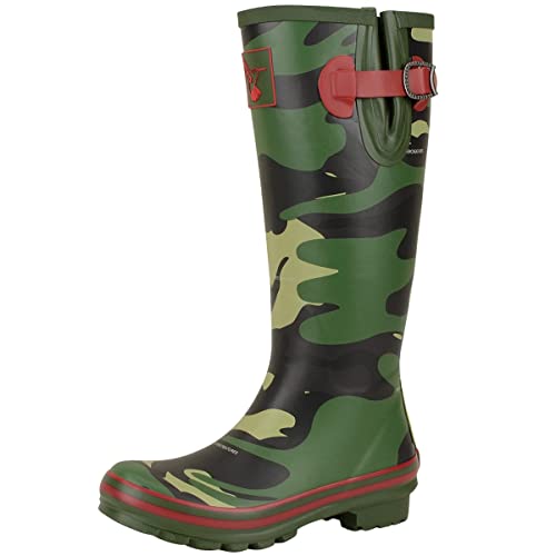 Evercreatures Women's Waterproof Rain Boots - Knee High Rubber Garden Shoes with Comfortable Insole for Outdoor Use | Perfect for Gardening, Hiking, and Wet Weather Conditions