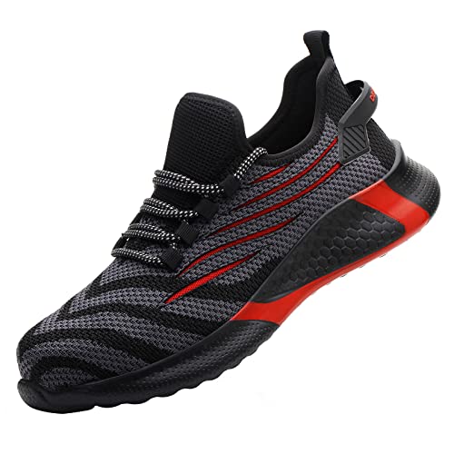 **Men's Lightweight Breathable Steel Toe Work Shoes – Non-Slip, Puncture-Proof Safety Sneakers for Construction & Industrial Use – Durable & Comfortable for All-Day Wear**    *(Perfect for Construction Sites, Warehouses, Factories, and Heavy-Duty Work Environments)*