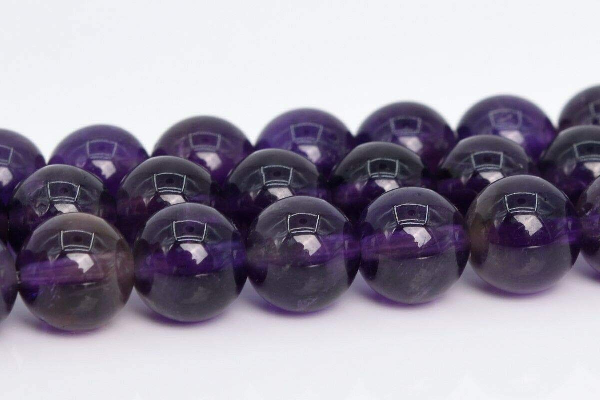 7-8MM AAA Grade Genuine Natural Amethyst Round Loose Beads - 14