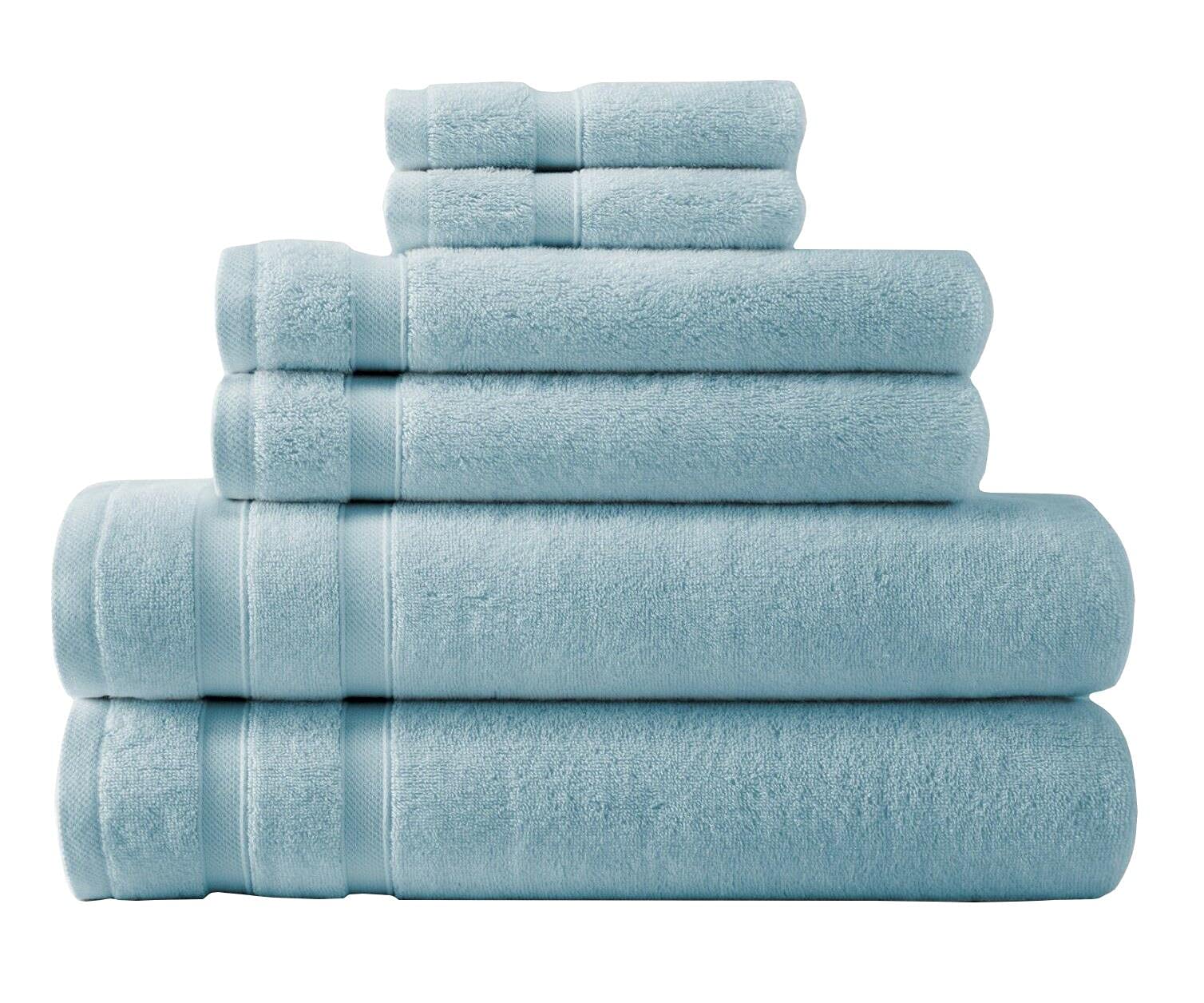 6-Piece Luxury Bath Towel Set - 650 GSM Ultra Soft Combed Cotton Bathroom Towels for Spa, Hotel & Home Use - Perfect for Bath, Pool & Gym