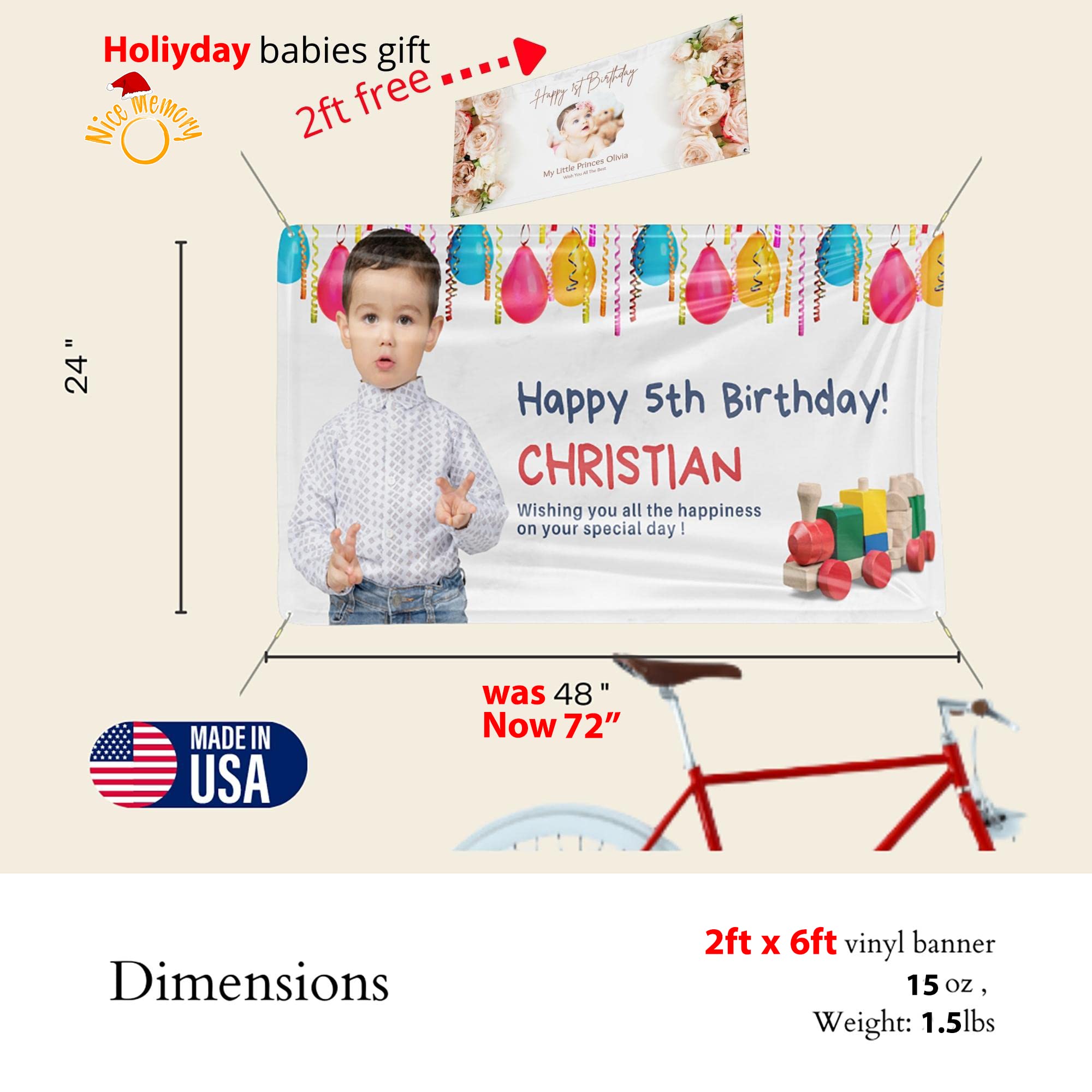 Custom Birthday Vinyl Banner - Personalized Party Backdrop for Celebrations