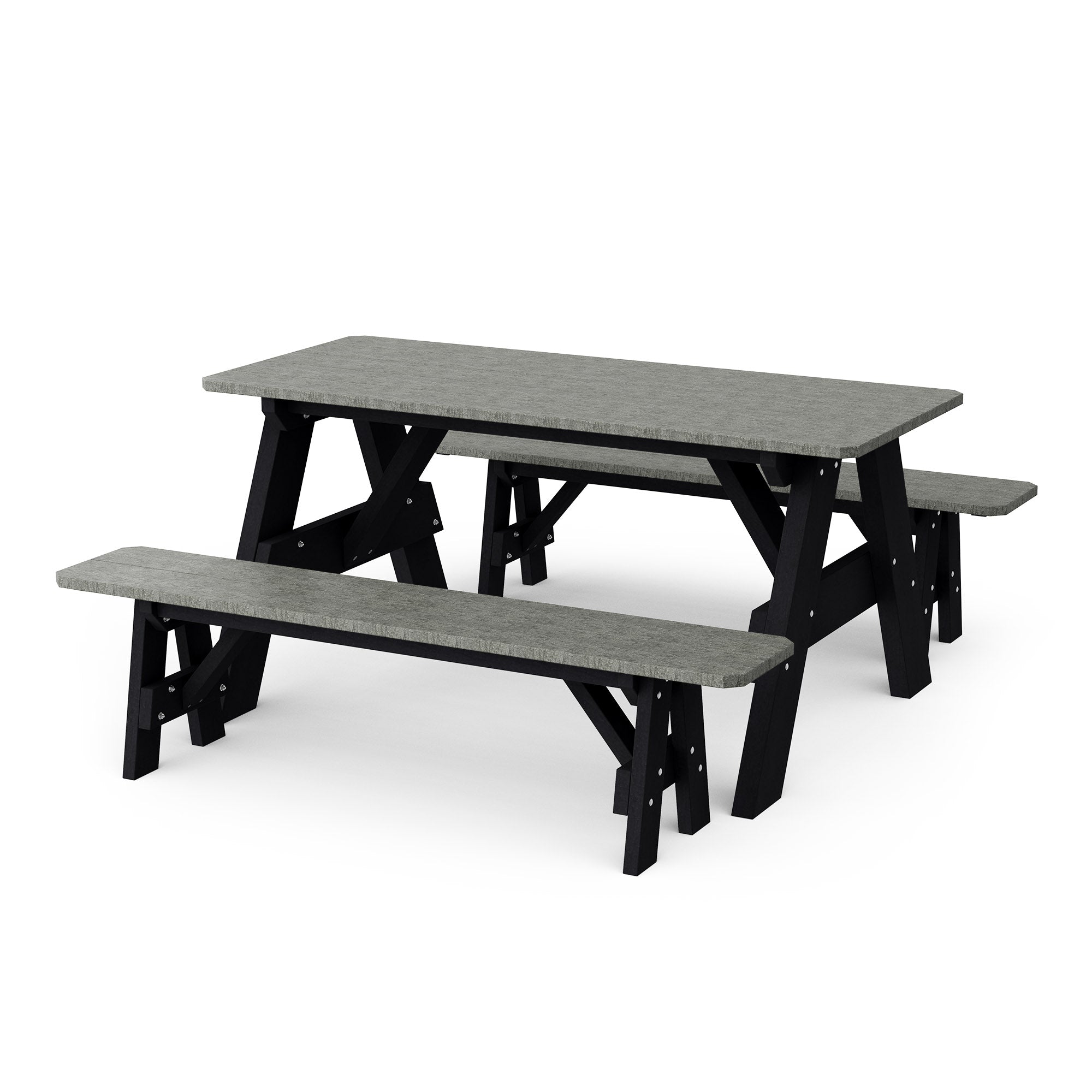 Heritage 72-Inch Outdoor Picnic Table with Detachable Benches - Perfect for Backyard BBQs, Camping & Family Gatherings