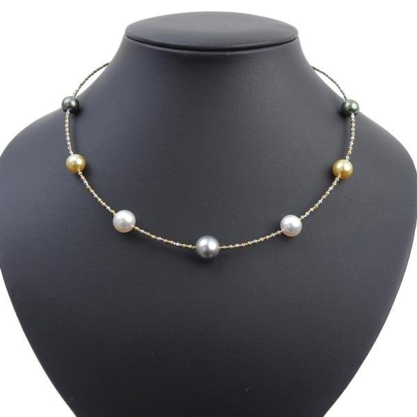 18K Gold Pearl Station Necklace - Elegant Dainty Layering Jewelry for Women - Perfect for Weddings, Anniversaries & Special Occasions