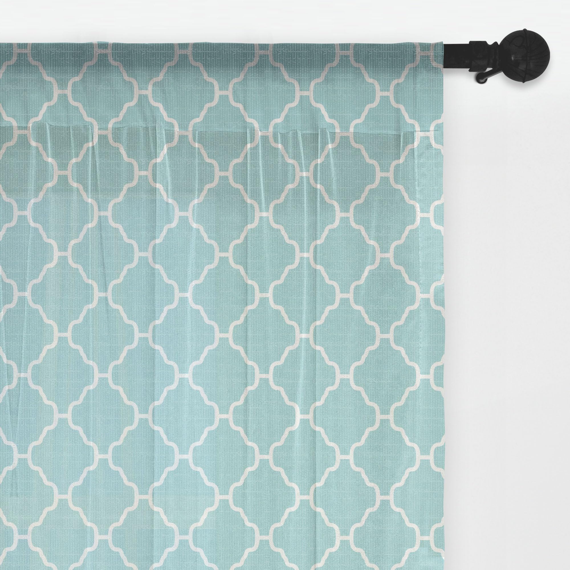 Ambesonne Floral Tulle Curtains - Daisy Spring Field Design Sheer Drapes with Rod Pocket, 108