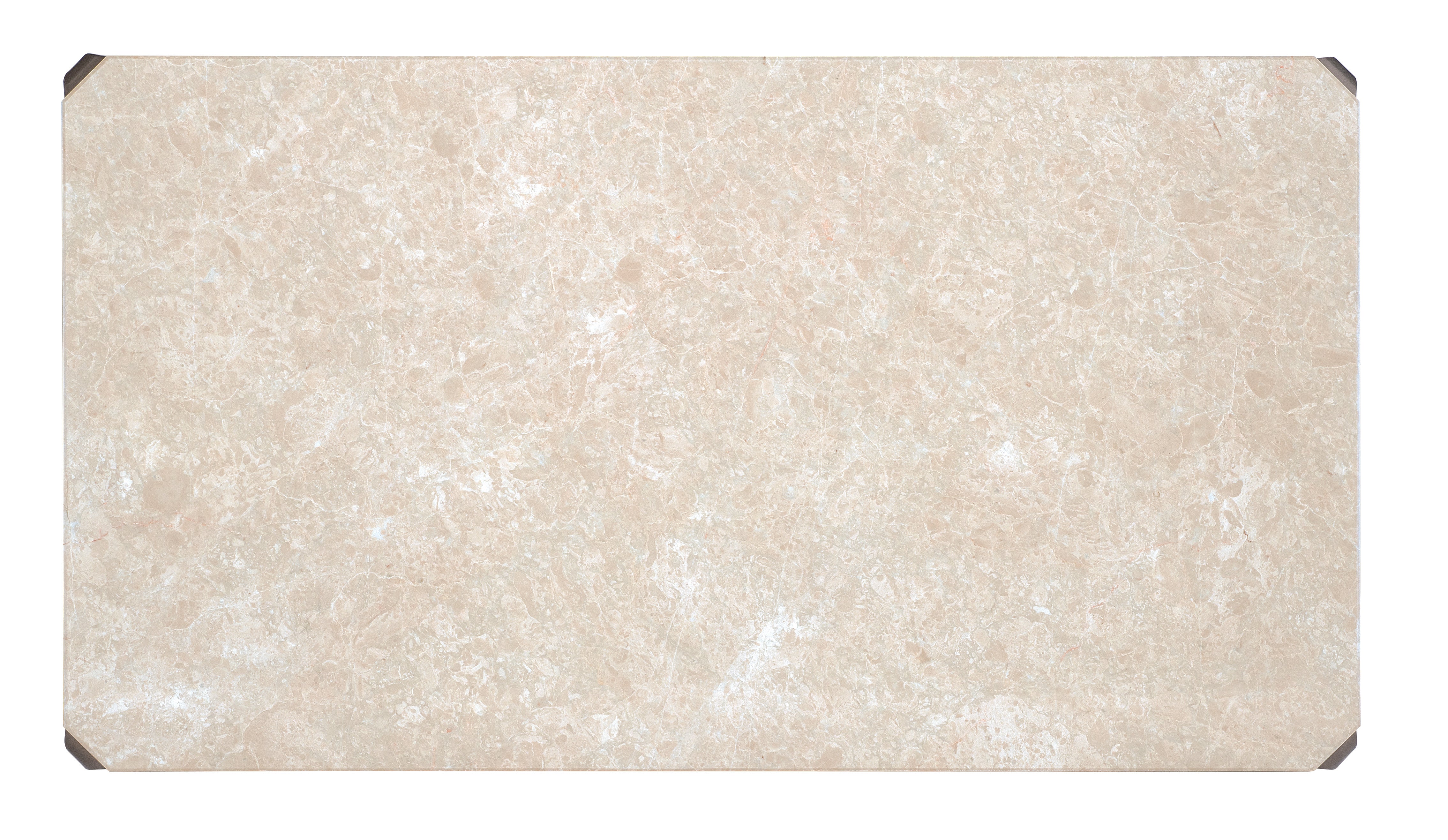Bella Donna Rectangle Stone Top Cocktail Table - Modern Living Room Coffee Table with Natural Stone Surface for Home Decor & Entertaining