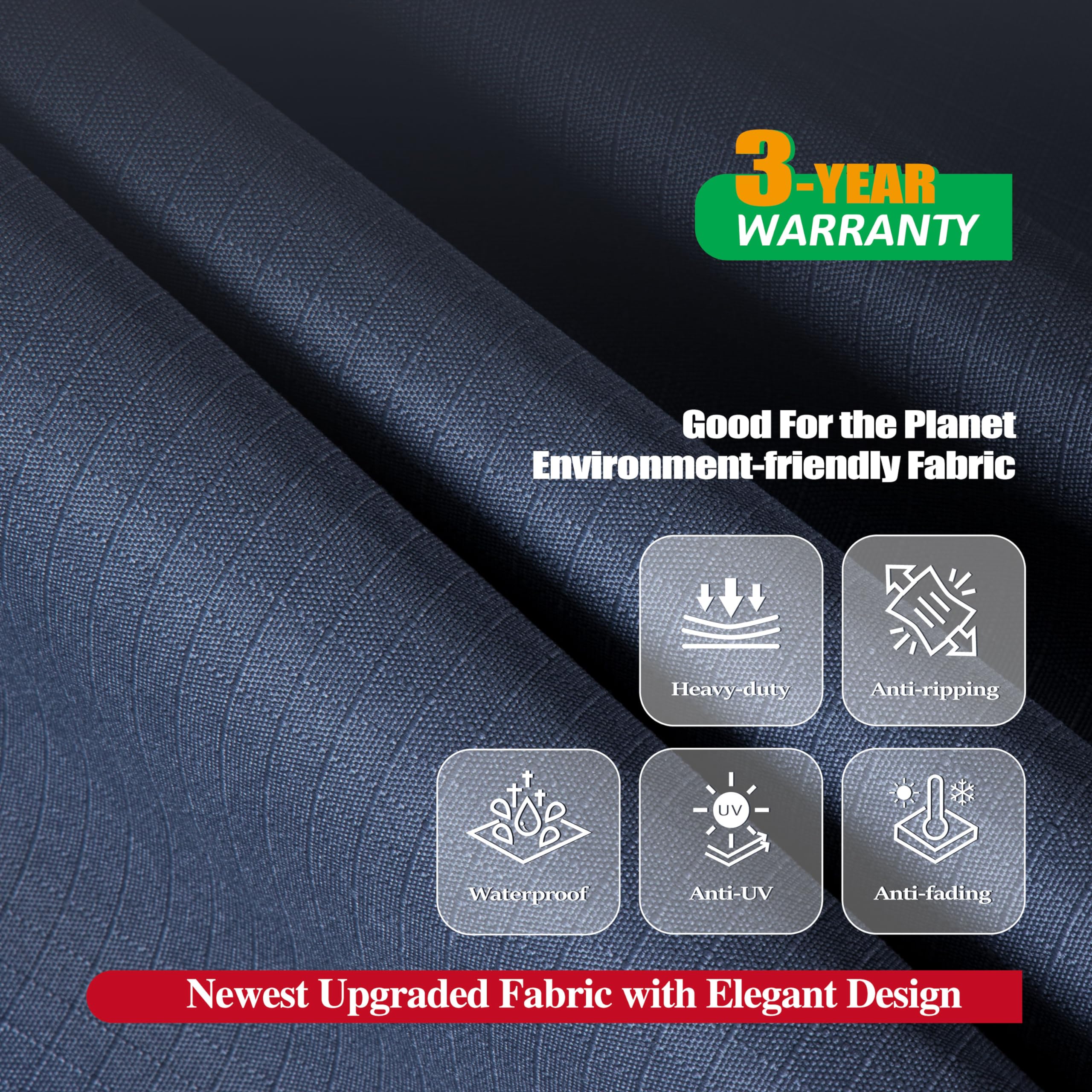 Waterproof UV-Resistant Outdoor Patio Furniture Cover for Small Round Table & Chairs Set - 62 Inch Diameter, Grey - Perfect for Backyard, Garden, and Poolside Protection