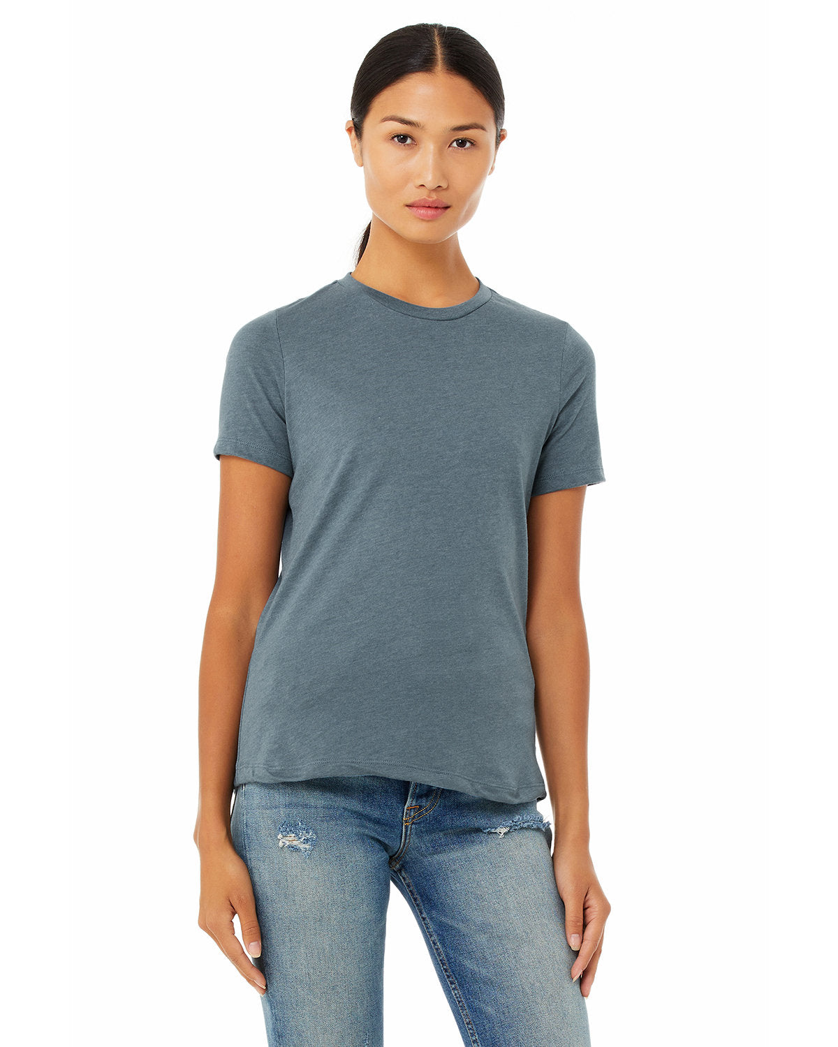 Bella + Canvas 6400CVC Women's Relaxed Fit Heather CVC Short Sleeve T-Shirt - Soft Casual Tee for Everyday Wear, Workout & Lounge