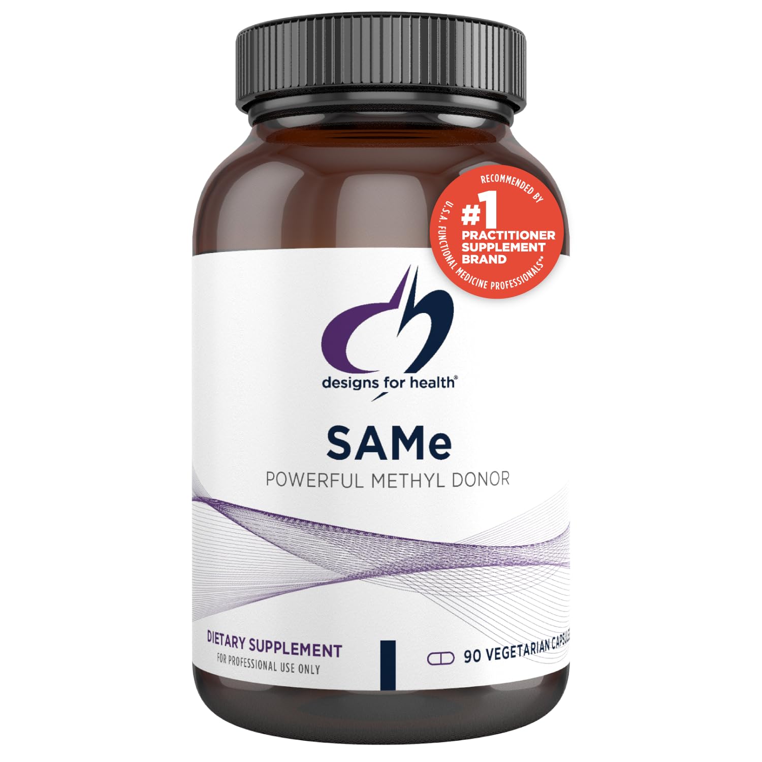 Designs for Health SAMe Capsules 200mg with B6, B12 + 5-MTHF - Methylation Support Supplement with S-Adenosylmethionine, Folate & Vitamin B12 - Non-GMO, Gluten-Free (90 Capsules) - Supports Mood, Joint Health & Liver Function