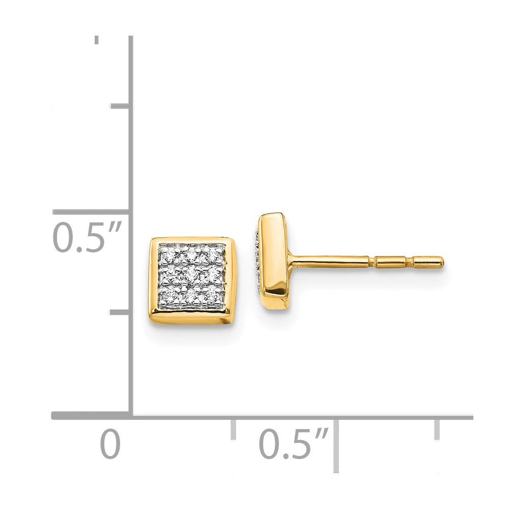 14K Gold Diamond Stud Earrings for Women - EM5471 010 YA - Elegant Everyday Jewelry for Work, Party & Special Occasions