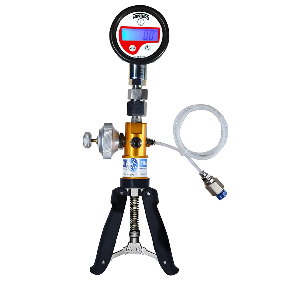AI-DP1-2200 Hand Operated Pressure & Vacuum Pump Calibrator with Gauge - Portable Calibration Tool for Labs, Field Work & Transmitter Calibration | Ideal for Industrial Maintenance, HVAC Systems & Process Control
