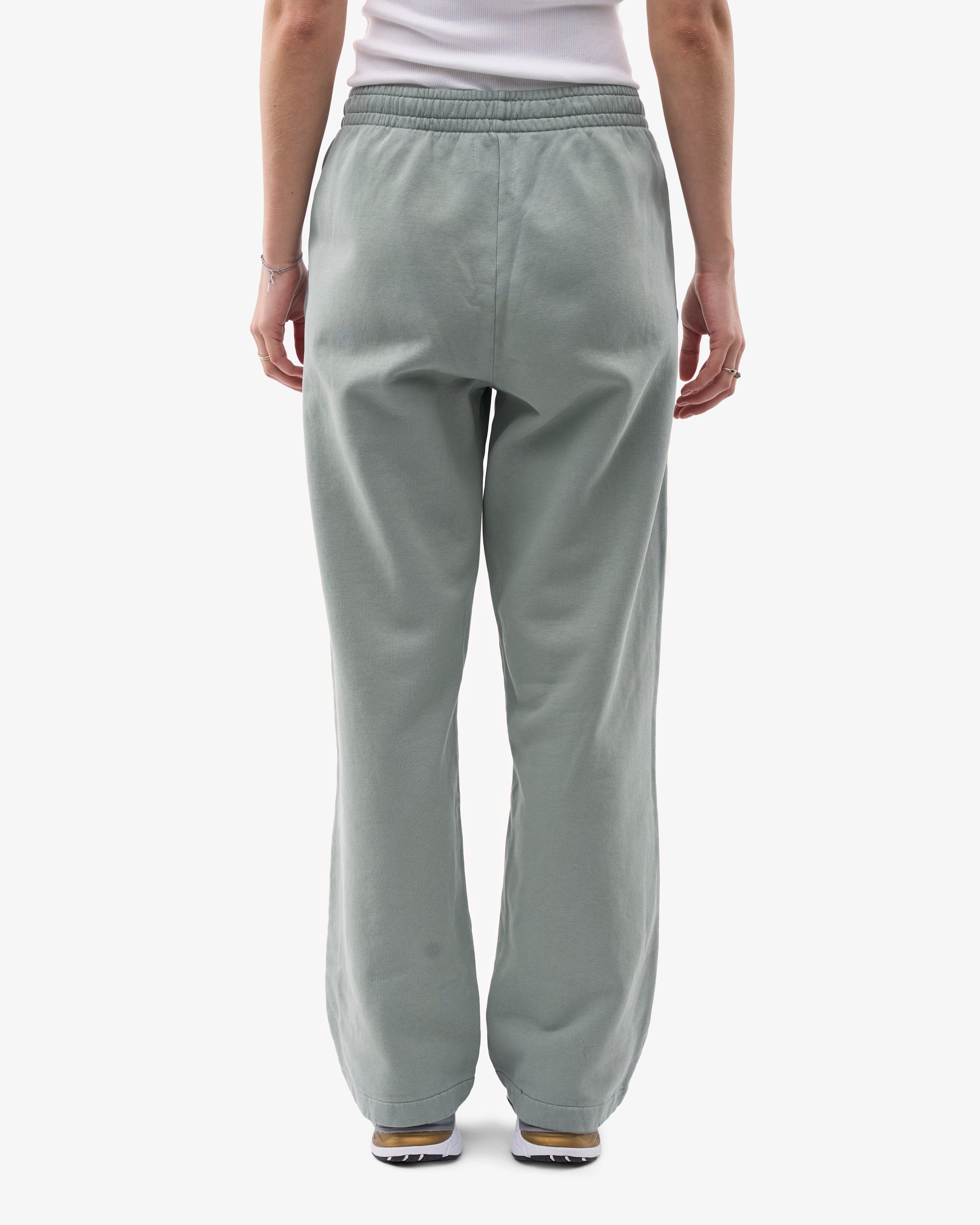 Organic Straight Leg Sweatpants for Women - Soft Cotton Joggers in Steel Blue | Lounge, Yoga & Casual Wear
