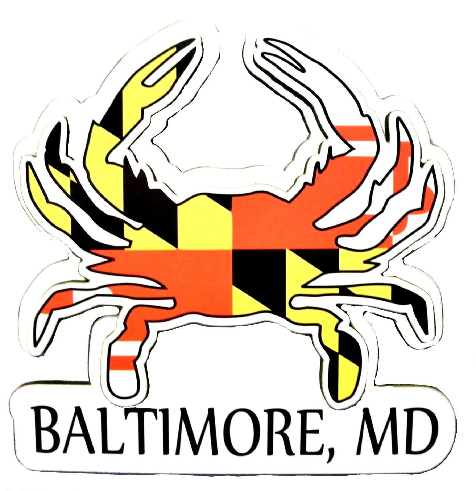 Baltimore Maryland Crab Shaped Wooden Fridge Magnet - Handmade Artwood Souvenir for Kitchen Decor, Office & Travel Gifts