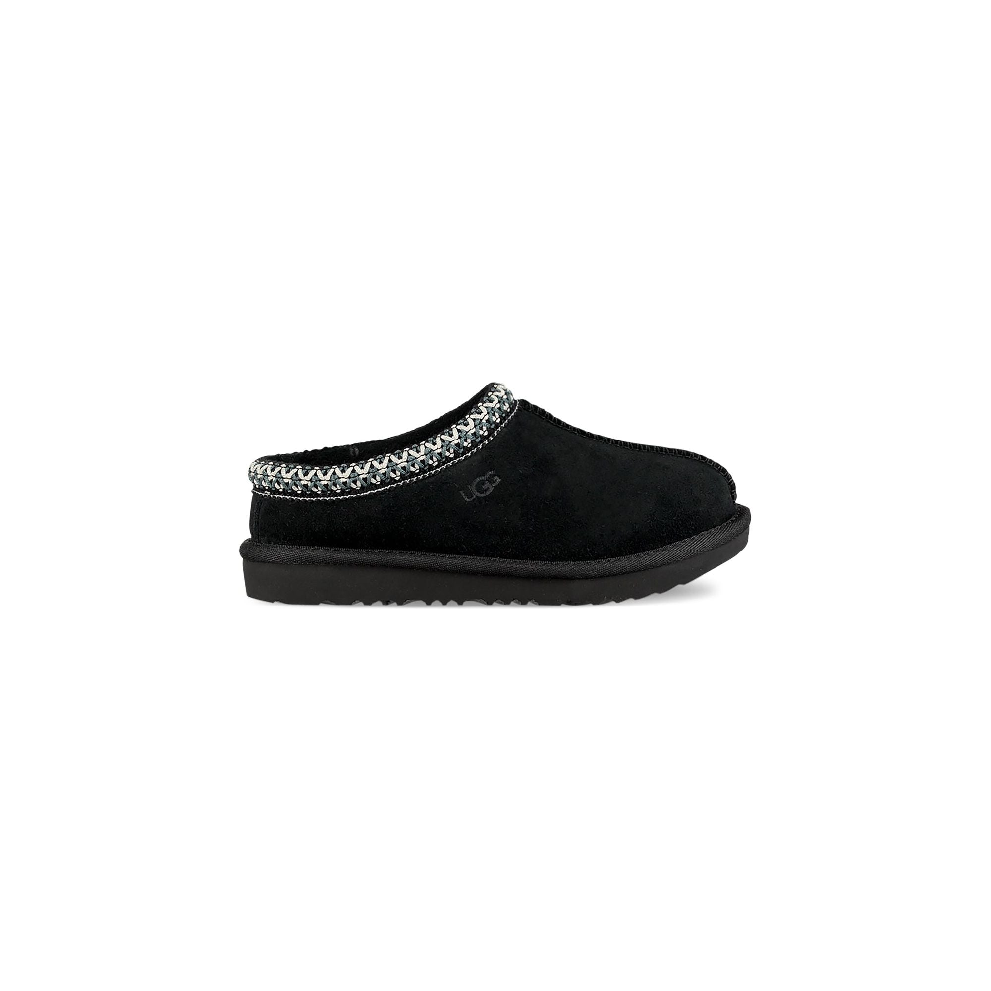 UGG Kid's Tasman II Slipper - Black Fuzzy House Shoes for Boys & Girls | Cozy Indoor & Outdoor Wear for Kids