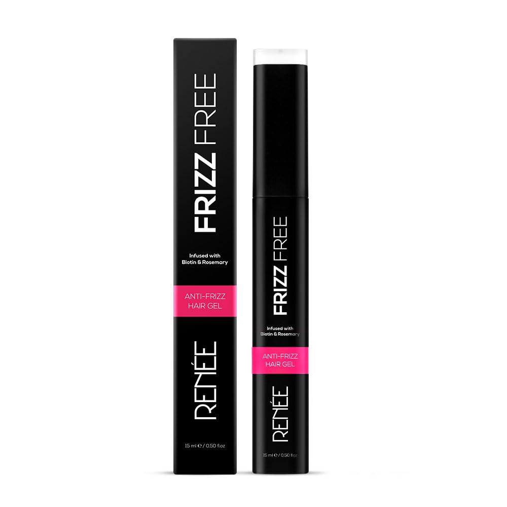 RENEE Frizz Free Hair Finishing Stick - Anti-Frizz Hair Wax for Flyaways & Baby Hairs, Non-Sticky Smoothing Gel with Biotin & Rosemary (15ml) - Perfect for Styling, Taming Flyaways & Finishing Looks - Great for Daily Use, Work, Parties & Special Occasions