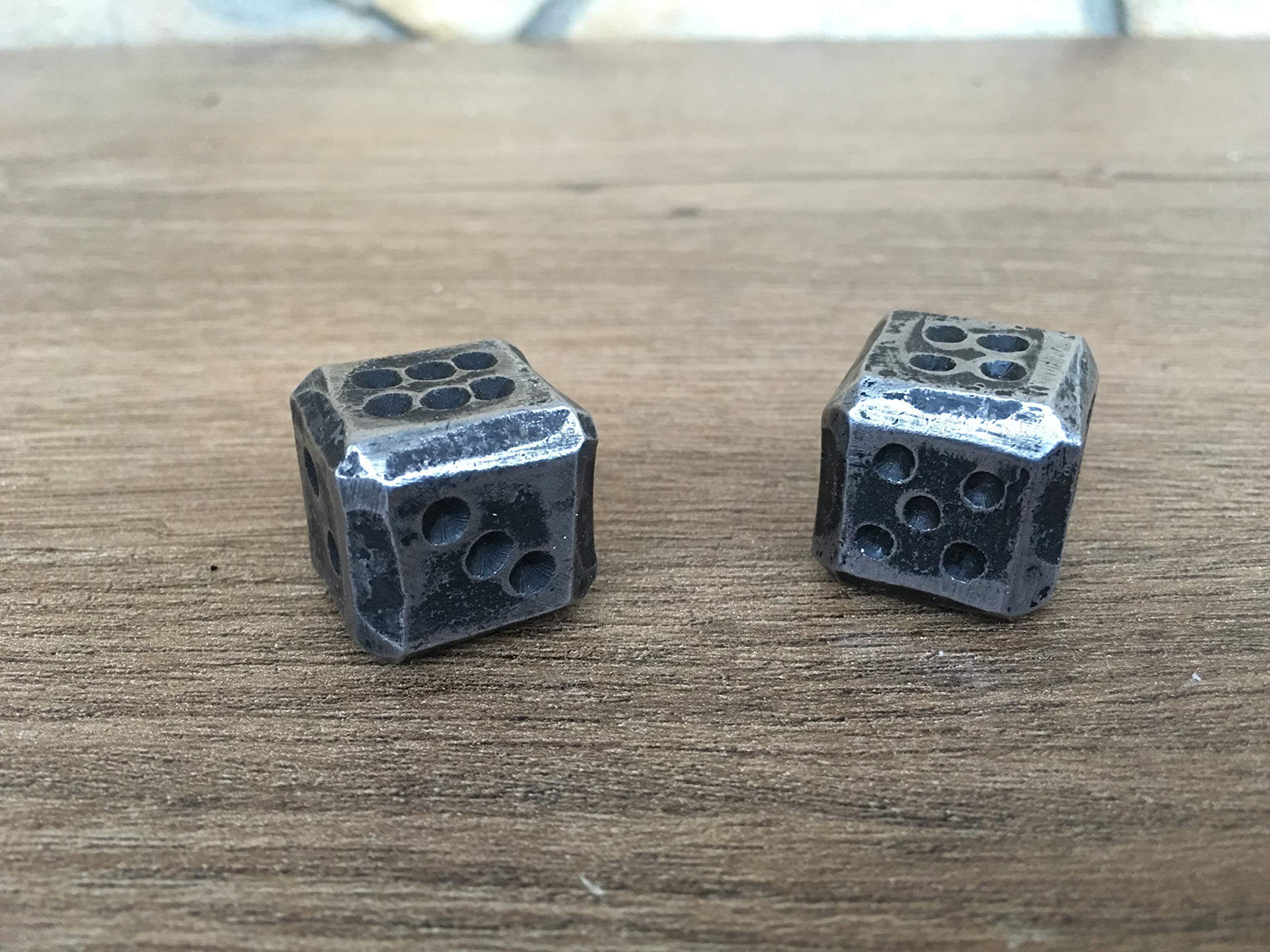 Premium Iron Dice Set for RPG & Tabletop Games - Heavy Duty Steel Gaming Dice with Custom Engraving - Perfect for D&D, Board Games & Collectors - Includes Durable Dice Box & Axe Gift Set